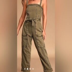 Free People cargo jumpsuit.